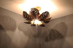 Maison Jansen Maison Jansen Regency Brass Palm Chandelier 1970s - 939582