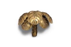 Maison Jansen Maison Jansen Regency Brass Palm Wall Sconces 1970s - 939596