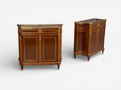 Maison Jansen Maison Jansen Russian Neoclassical Style Large Cabinets Mahogany Bronze - 4514174