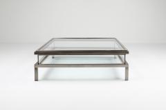 Maison Jansen Maison Jansen Sliding Coffee Table in Chrome and Brass 1970s - 1237828