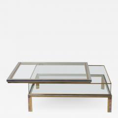 Maison Jansen Maison Jansen Sliding Top Coffee Table in Brass and Chrome - 701413