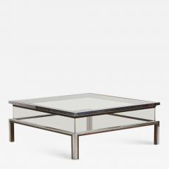 Maison Jansen Maison Jansen Sliding Top Coffee Table in Brass and Chrome - 824376