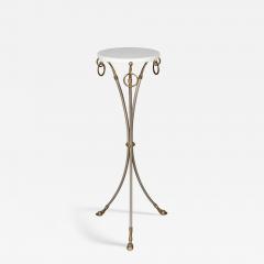 Maison Jansen Maison Jansen Steel And Brass Pedestal Table - 4219010