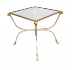 Maison Jansen Maison Jansen Steel and Brass End Table - 4253739