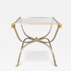 Maison Jansen Maison Jansen Steel and Brass End Table - 4259534