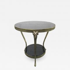 Maison Jansen Maison Jansen Style Brass Rams Head Gueridon or Side Table - 1773979