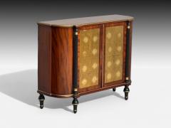 Maison Jansen Maison Jansen Style Console Table Cabinets Flame Mahogany Eglomise Glass - 3976869