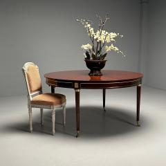 Maison Jansen Maison Jansen Style French Louis XVI Dining Table Circular Mahogany Bronze - 3537344