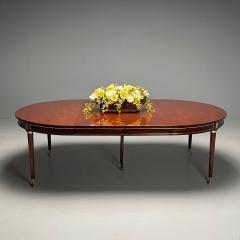 Maison Jansen Maison Jansen Style French Louis XVI Dining Table Circular Mahogany Bronze - 3537345