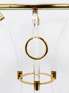 Maison Jansen Maison Jansen Style Lucite Gilt Metal Tripod Coffee Table Pedestal Gueridon - 4066693