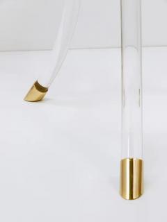 Maison Jansen Maison Jansen Style Lucite Gilt Metal Tripod Coffee Table Pedestal Gueridon - 4066747