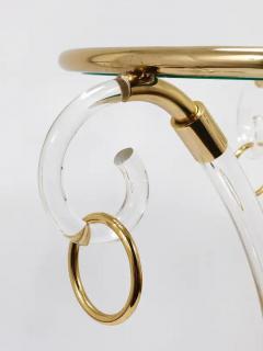 Maison Jansen Maison Jansen Style Lucite Gilt Metal Tripod Coffee Table Pedestal Gueridon - 4066757