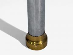 Maison Jansen Maison Jansen Style Steel Brass Glass Console Table France 1970s - 4413702