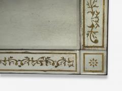 Maison Jansen Maison Jansen Style Verre glomis Glass Wood Venetian Wall Mirror 20th c  - 4446108