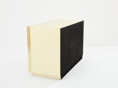 Maison Jansen Maison Jansen cream lacquer brass mirrored chest of drawers 1970s - 3487269