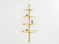 Maison Jansen Maison Jansen demi lune bronze and mirror shelving unit 1932 - 4124762