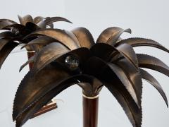 Maison Jansen Maison Jansen early palm tree lamps mahogany bronze 1960 - 3558187