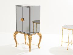 Maison Jansen Maison Jansen gilt wood and mirrored bar cabinet 1940 - 4230236