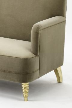 Maison Jansen Maison Jansen neo classical couch with gold leaf carved legs - 948504