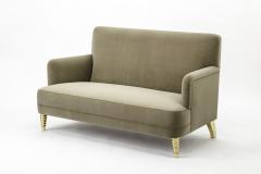 Maison Jansen Maison Jansen neo classical couch with gold leaf carved legs - 948506