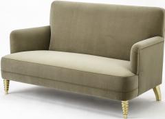 Maison Jansen Maison Jansen neo classical couch with gold leaf carved legs - 948510