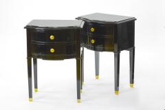 Maison Jansen Maison Jansen pair of black lacquered coffee table or side table - 878031