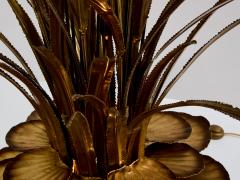 Maison Jansen Maison Jansen pair of brass reeds water lilies floor lamps 1970s - 4195533