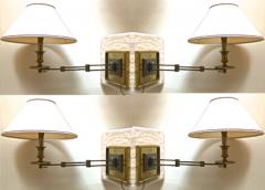 Maison Jansen Maison Jansen rare set of 4 refined gold extendable sconces - 832865