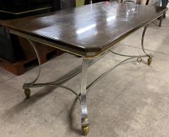 Maison Jansen Maison Jansen rarest Neo classic dinning table with metal base lacquered top - 2290020