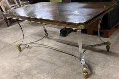 Maison Jansen Maison Jansen rarest Neo classic dinning table with metal base lacquered top - 2290021