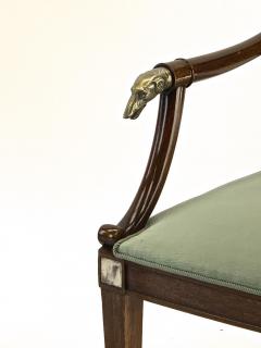 Maison Jansen Maison Jansen refine set of 4 silver greyhound arm chairs - 2141296