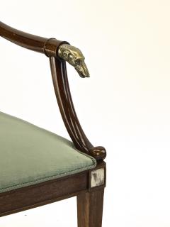 Maison Jansen Maison Jansen refine set of 4 silver greyhound arm chairs - 2141299