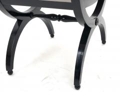 Maison Jansen Maison Jansen refined harp shaped of black lacquered stool - 4590595