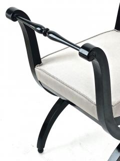 Maison Jansen Maison Jansen refined harp shaped of black lacquered stool - 4590598