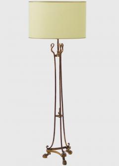 Maison Jansen Maison Jansen tripod swan refined gold bronze floor lamp - 947331