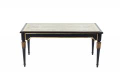 Maison Jansen Mid Century Ebonized Coffee Table with an glomis Top - 890812