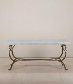 Maison Jansen Mid Century French Maison Jansen Marble Top Coffee Table - 4334232
