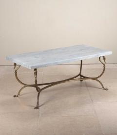 Maison Jansen Mid Century French Maison Jansen Marble Top Coffee Table - 4334233