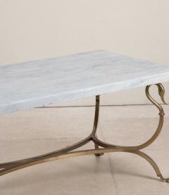 Maison Jansen Mid Century French Maison Jansen Marble Top Coffee Table - 4334236
