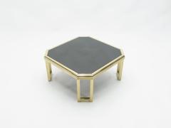 Maison Jansen Mid Century brass black opaline end table by Maison Jansen 1970s - 1559546
