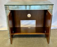 Maison Jansen Mirrored Cabinet Commode Verre Eglomise Mid Century Modern - 2837853