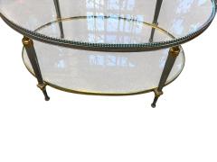 Maison Jansen OBLONG MAISON JANSEN STYLE BRASS ALUMINUM DOUBLE TIER COFFEE TABLE - 4570036