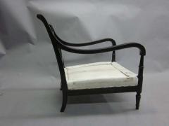 Maison Jansen Pair French Mid Century Modern Neoclassical Wood Lounge Chairs by Maison Jansen - 1799598