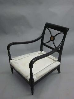 Maison Jansen Pair French Mid Century Modern Neoclassical Wood Lounge Chairs by Maison Jansen - 1799606