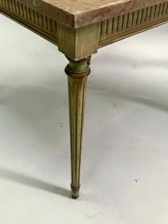 Maison Jansen Pair French Modern Neoclassical Painted Wood Marble Side Tables Maison Jansen - 4105515