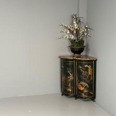 Maison Jansen Pair Louis XV Style Japanned Corner Cabinets Encoignures Christies Provenance - 3382393