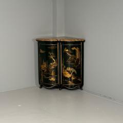 Maison Jansen Pair Louis XV Style Japanned Corner Cabinets Encoignures Christies Provenance - 3382396