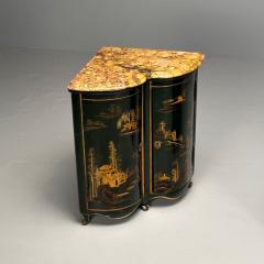 Maison Jansen Pair Louis XV Style Japanned Corner Cabinets Encoignures Christies Provenance - 3382397