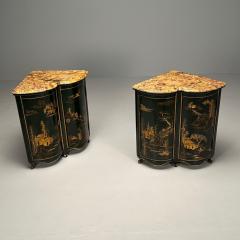 Maison Jansen Pair Louis XV Style Japanned Corner Cabinets Encoignures Christies Provenance - 3382402
