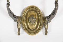 Maison Jansen Pair of 1940s Bronze sconces in the style of Maison Jansen - 2112874